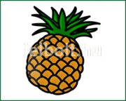 Ananász matrica + címke csomag 1. típus